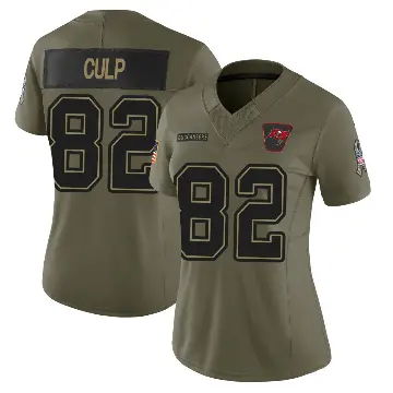 ＃82 Women's Devin Culp Olive Limited Tampa Bay Buccaneers 2025 Salute to Service Jersey