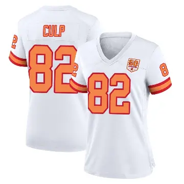 ＃82 Women's Devin Culp White Game Tampa Bay Buccaneers '76 50th Season Jersey