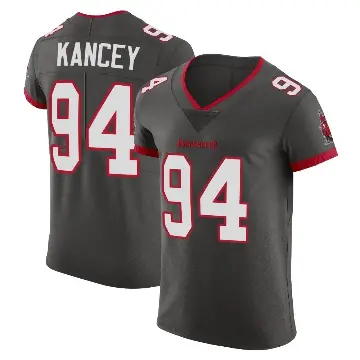 ＃94 Men's Calijah Kancey Elite Tampa Bay Buccaneers Pewter Alternate Vapor Jersey
