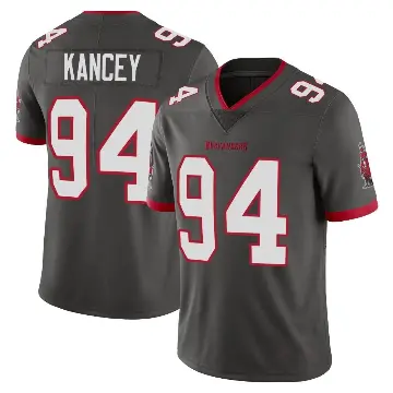 ＃94 Men's Calijah Kancey Limited Tampa Bay Buccaneers Pewter Alternate Vapor Jersey