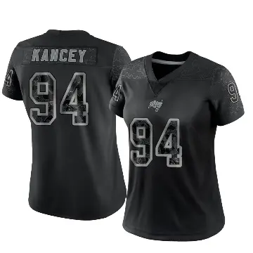 ＃94 Women's Calijah Kancey Black Limited Tampa Bay Buccaneers Reflective Jersey
