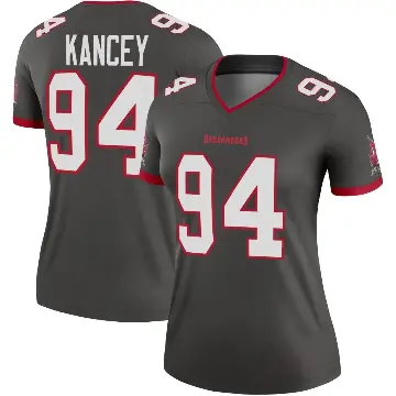 ＃94 Women's Calijah Kancey Legend Tampa Bay Buccaneers Pewter Alternate Jersey