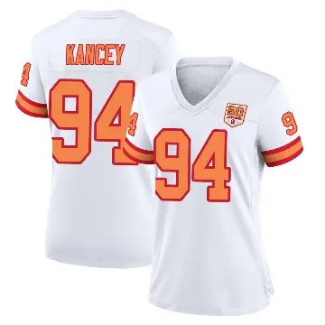 ＃94 Women's Calijah Kancey White Game Tampa Bay Buccaneers '76 50th Season Jersey