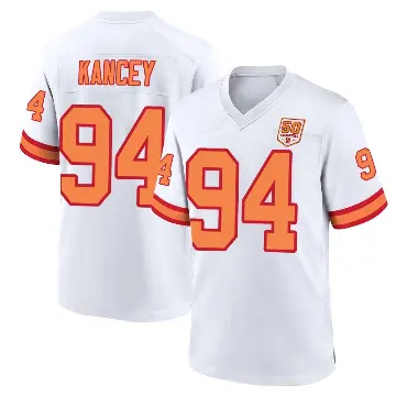 ＃94 Youth Calijah Kancey White Game Tampa Bay Buccaneers '76 50th Season Jersey