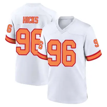 ＃96 Men's Akiem Hicks White Game Tampa Bay Buccaneers '76 Jersey
