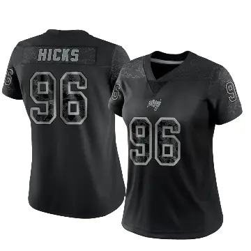 ＃96 Women's Akiem Hicks Black Limited Tampa Bay Buccaneers Reflective Jersey