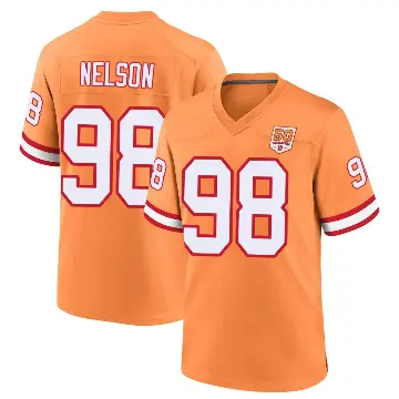＃98 Men's Anthony Nelson Cream Game Tampa Bay Buccaneers sicle 50th Season Jersey