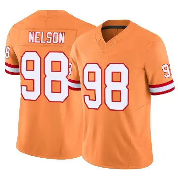 ＃98 Men's Anthony Nelson Orange Limited Tampa Bay Buccaneers Vapor F.U.S.E. Jersey