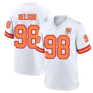 ＃98 Men's Anthony Nelson White Game Tampa Bay Buccaneers '76 50th Season Jersey