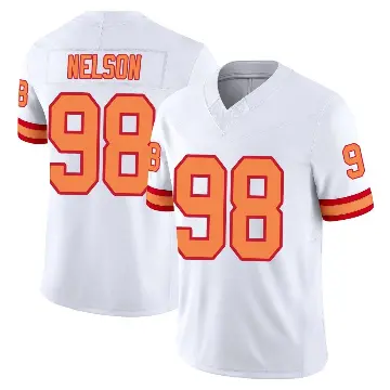 ＃98 Men's Anthony Nelson White Limited Tampa Bay Buccaneers '76 Vapor F.U.S.E. Jersey