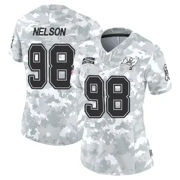 ＃98 Women's Anthony Nelson Arctic Camo Limited Tampa Bay Buccaneers 2024 Salute to Service Jersey