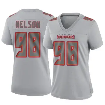 ＃98 Women's Anthony Nelson Gray Game Tampa Bay Buccaneers Atmosphere Fashion Jersey