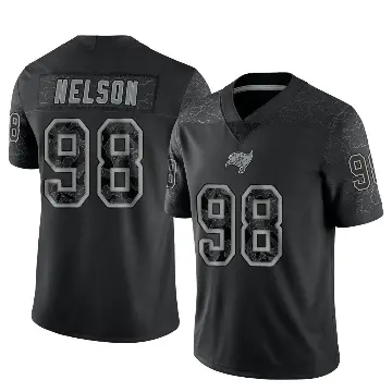 ＃98 Youth Anthony Nelson Black Limited Tampa Bay Buccaneers Reflective Jersey
