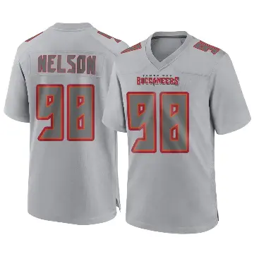 ＃98 Youth Anthony Nelson Gray Game Tampa Bay Buccaneers Atmosphere Fashion Jersey