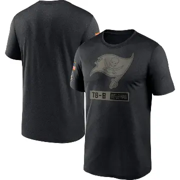Men's Black Tampa Bay Buccaneers 2020 Salute to Service Team Logo Performance T-Shirt