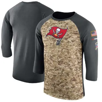 Men's Camo/Anthracite Legend Tampa Bay Buccaneers Salute to Service 2017 Sideline Performance Three-Quarter Sleeve T-Shirt