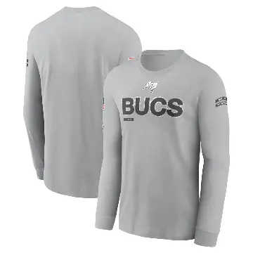 Men's Gray Tampa Bay Buccaneers 2024 Salute To Service Long Sleeve T-Shirt