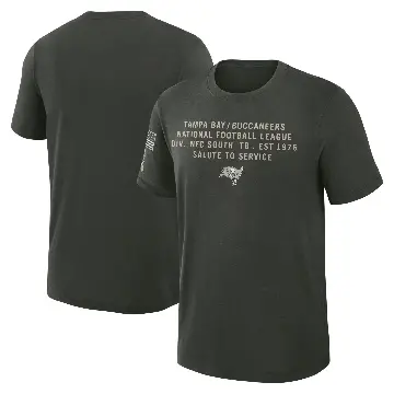 Men's Green Tampa Bay Buccaneers Dark 2025 Salute to Service Sideline Slub T-Shirt