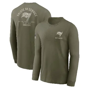 Men's Olive Tampa Bay Buccaneers 2025 Salute to Service Sideline Long Sleeve T-Shirt