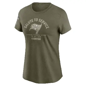 Women's Olive Tampa Bay Buccaneers 2025 Salute to Service Sideline T-Shirt