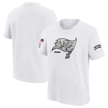 Youth White Tampa Bay Buccaneers 2024 Salute To Service T-Shirt